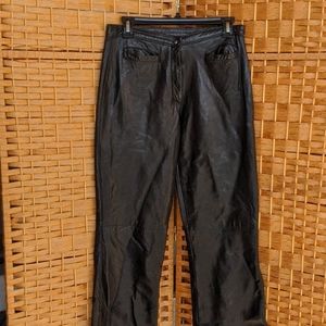 Vintage black leather pants